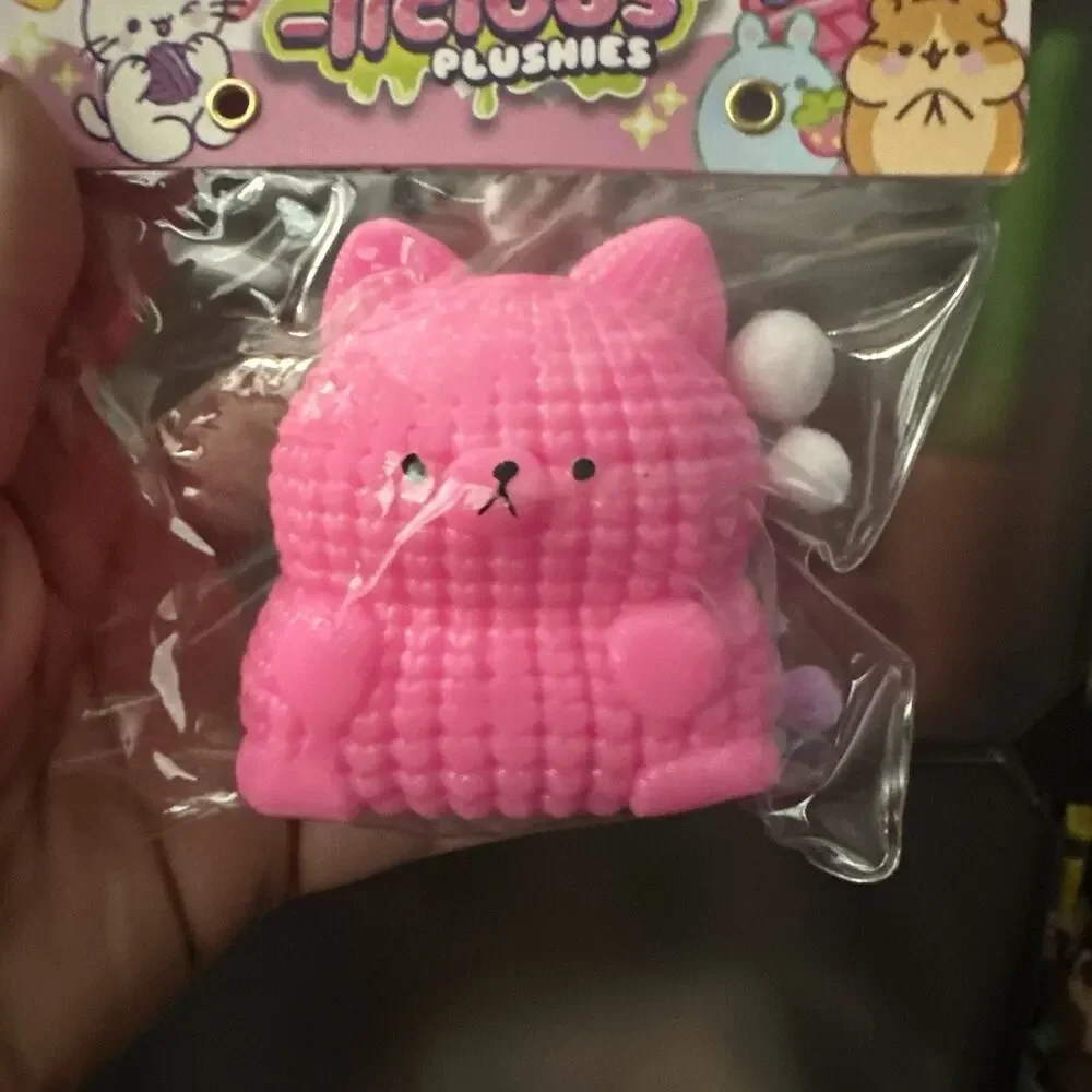 NEW, ORB CURIOSITIES TABA-LICIOUS PLUSHIES - PINK BEAR - SQUISHY TOY